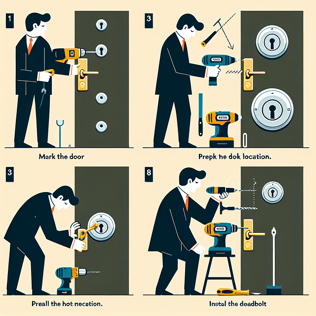 high-security deadbolt lock installation