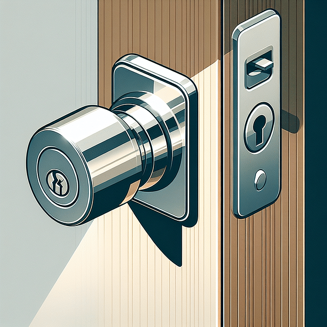 high-quality deadbolt on a door