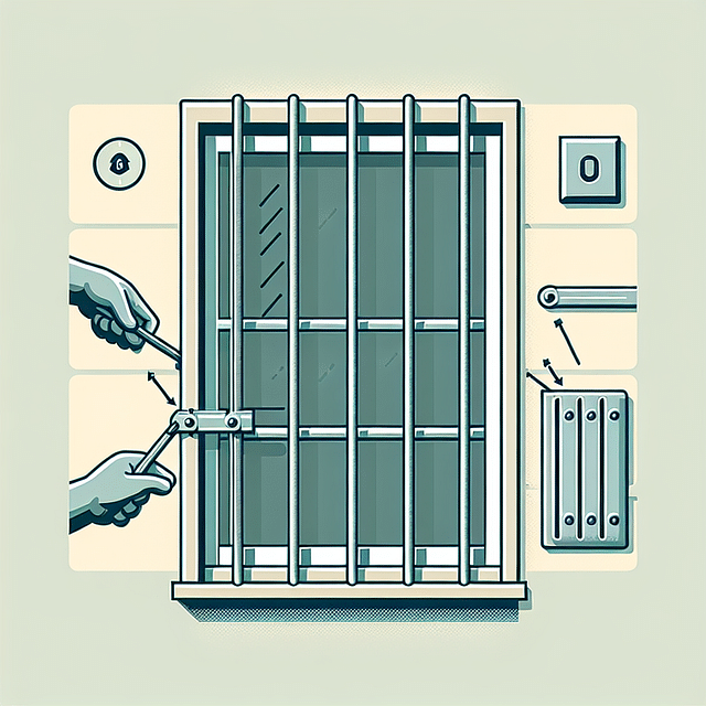 home window with security bars