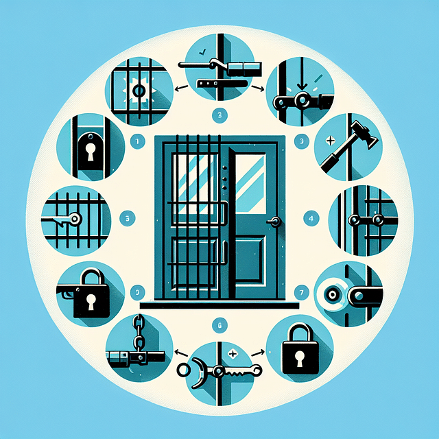 window with security bars and quick-release mechanism