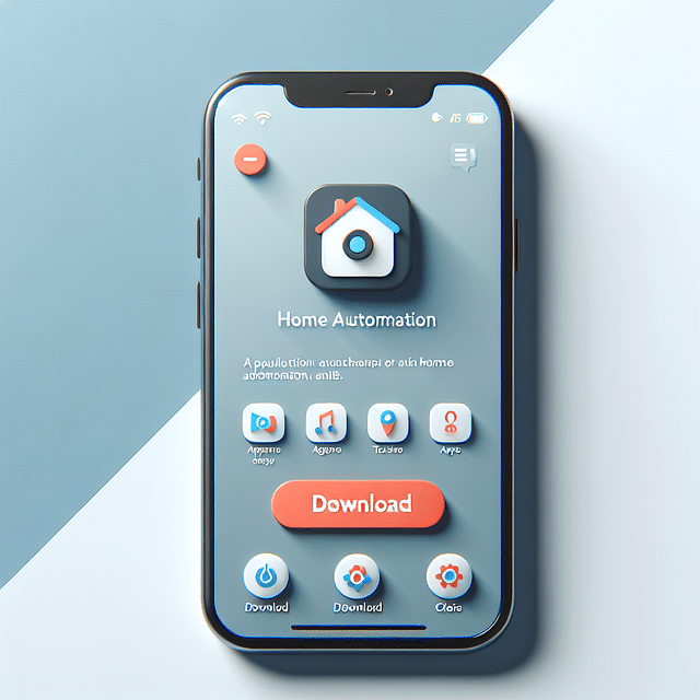 Smartphone with the Nest app download page on the screen