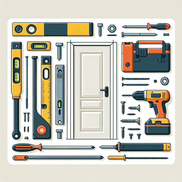 tools and materials for security door installation