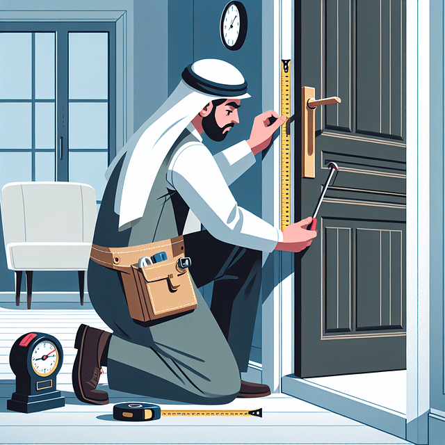 measuring a doorway for a security door installation