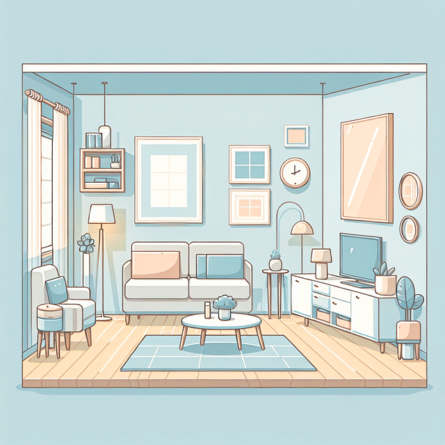 tidy home interior with clear space for installation