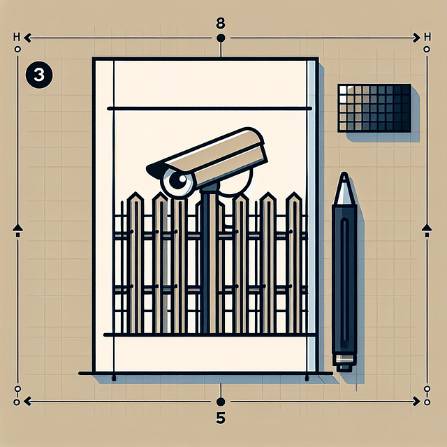 surveillance sign on a fence