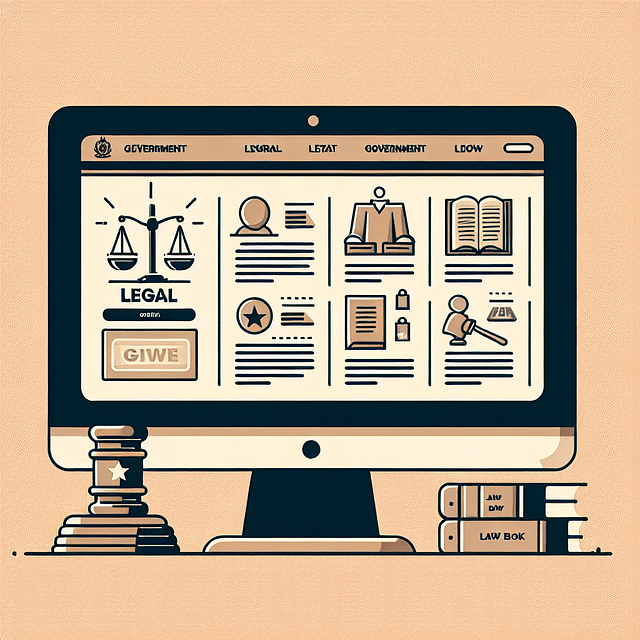 computer screen displaying a government website with legal information
