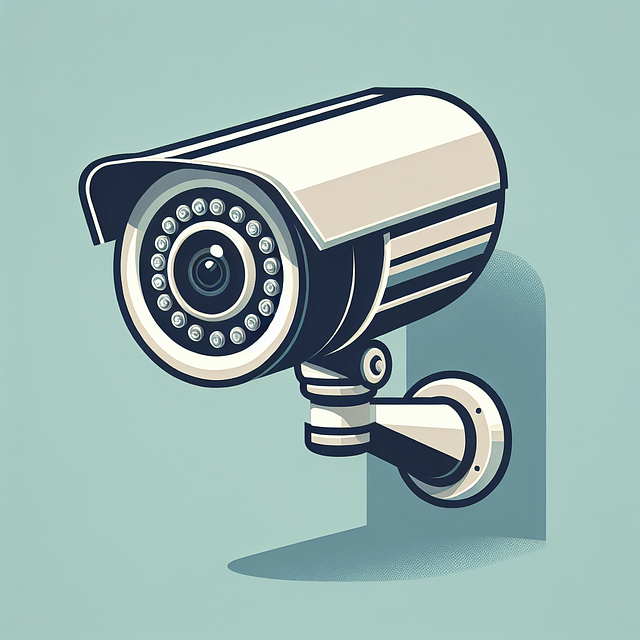 home security camera angled away from private areas