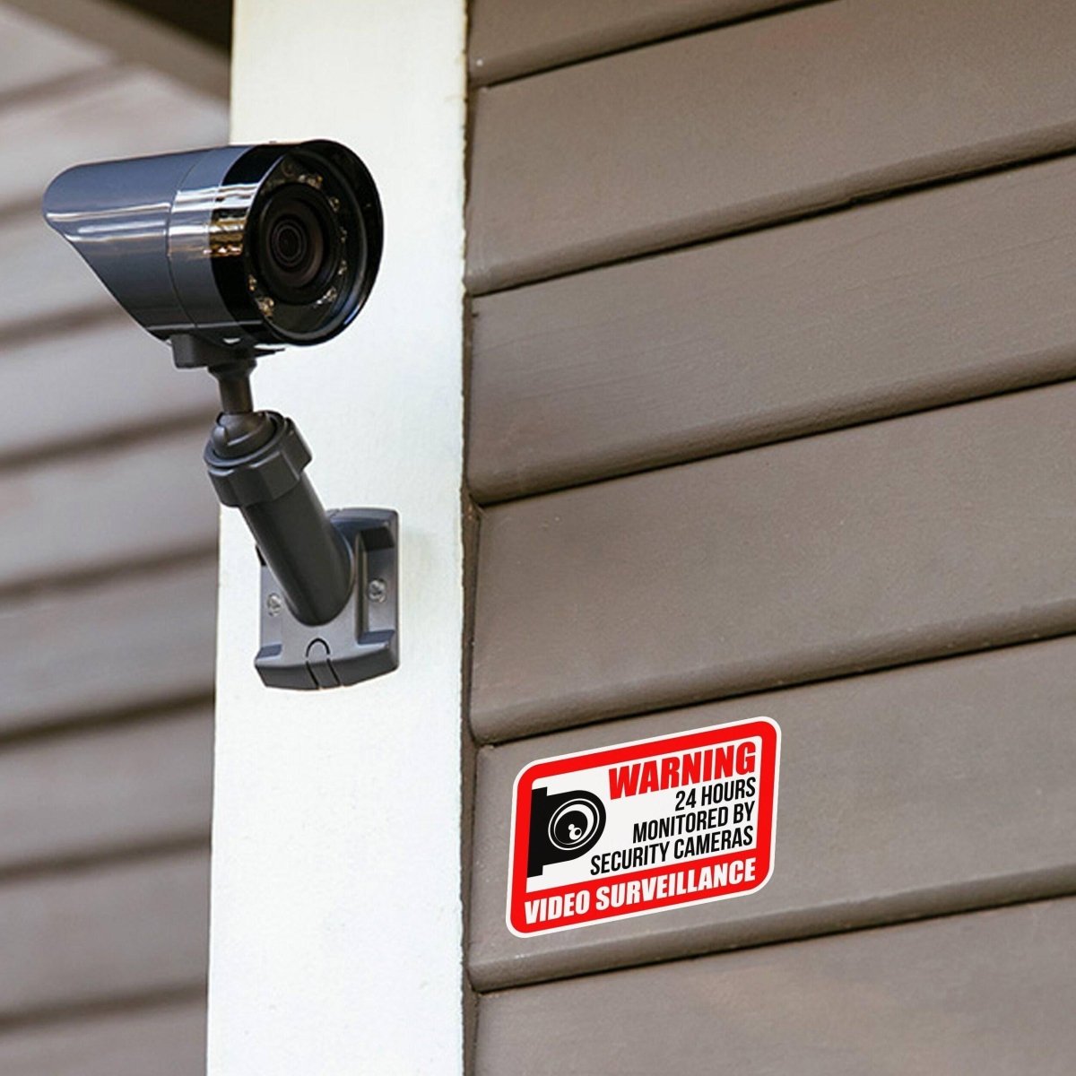home surveillance warning sign