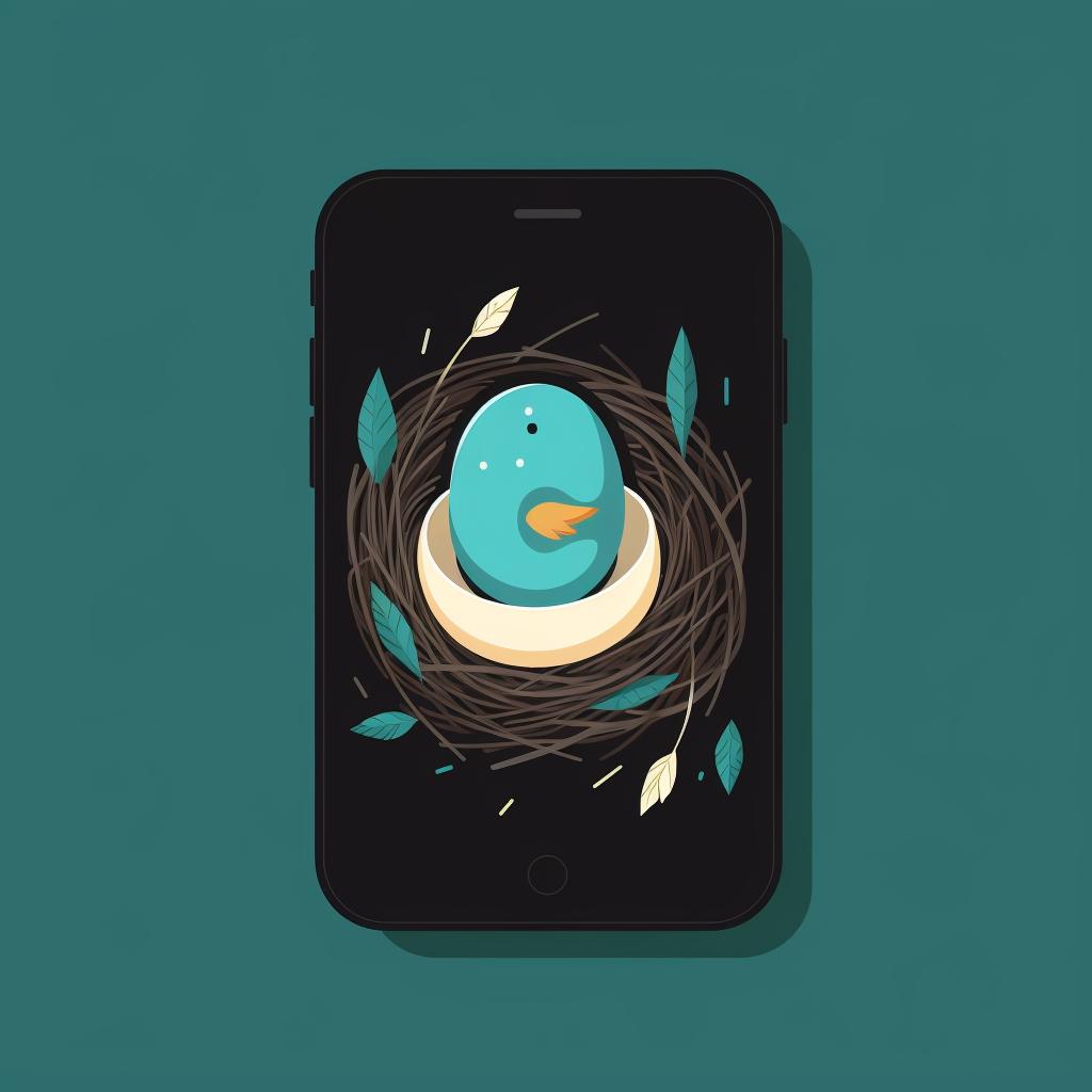 Nest app icon on a smartphone screen