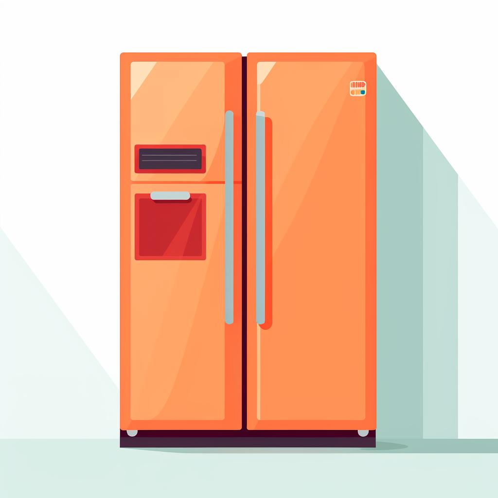 A closed refrigerator and freezer