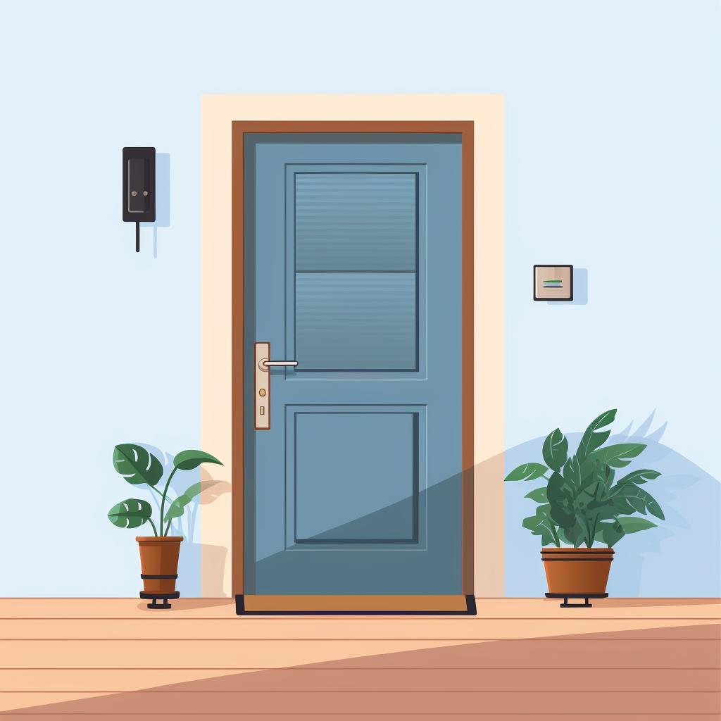 Door sensor installed on a home entrance