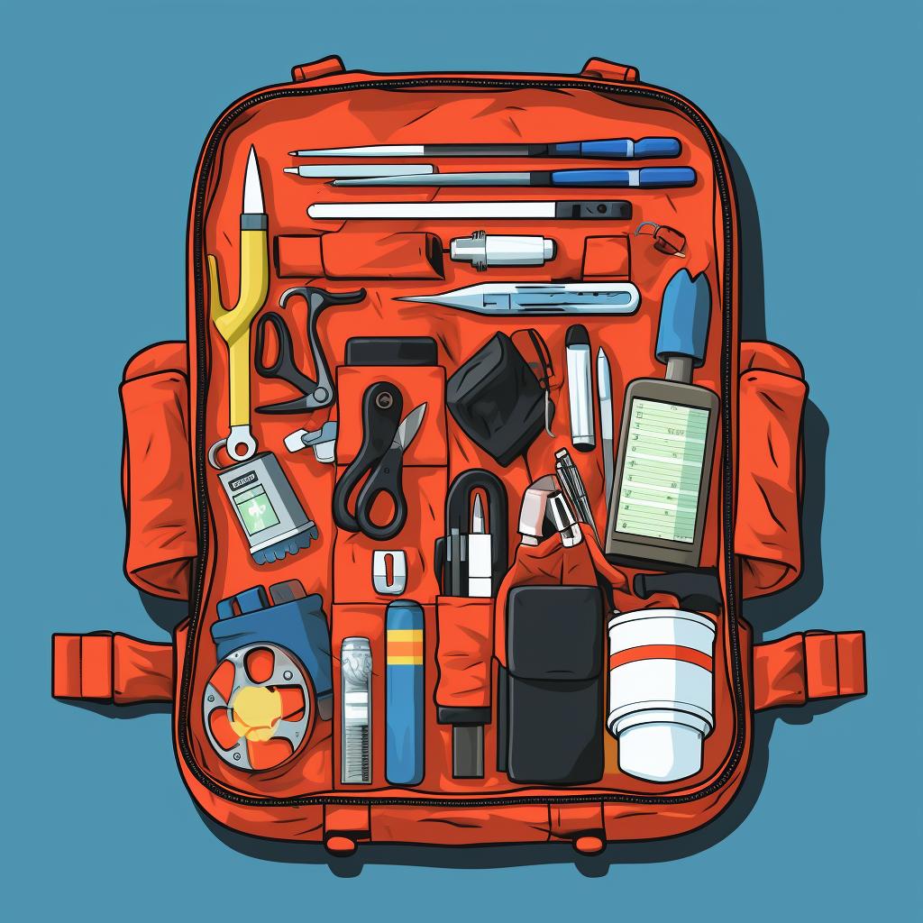 A well-stocked emergency safety kit